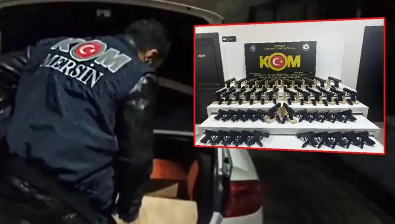 Mersin’de İçinde Silah Bulunan Otomobil İle Dikkat Çeken Operasyon