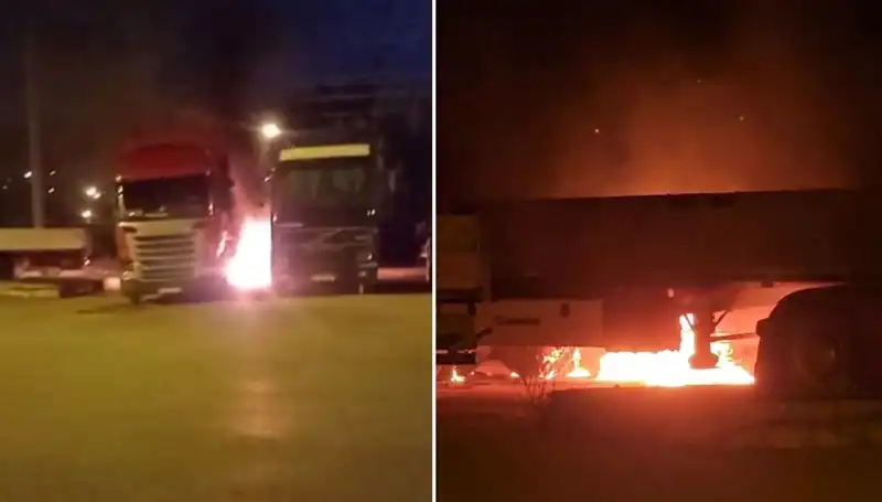 Park Halindeki Tırlara Alev Alan Bir Gece: Olayın Ardındaki Gizem Ne?