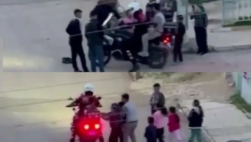 Polis Memuru, Çocukların İsteklerini Kırmayarak Motora Bindirdi
