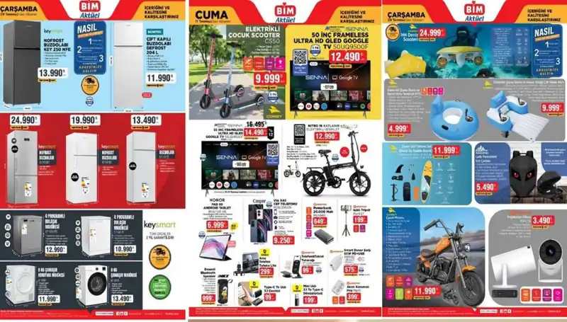 BİM’den Temmuzda Şaşırtan Aktüel Katalog: Elektronik ve Ev Eşyası Fırsatları